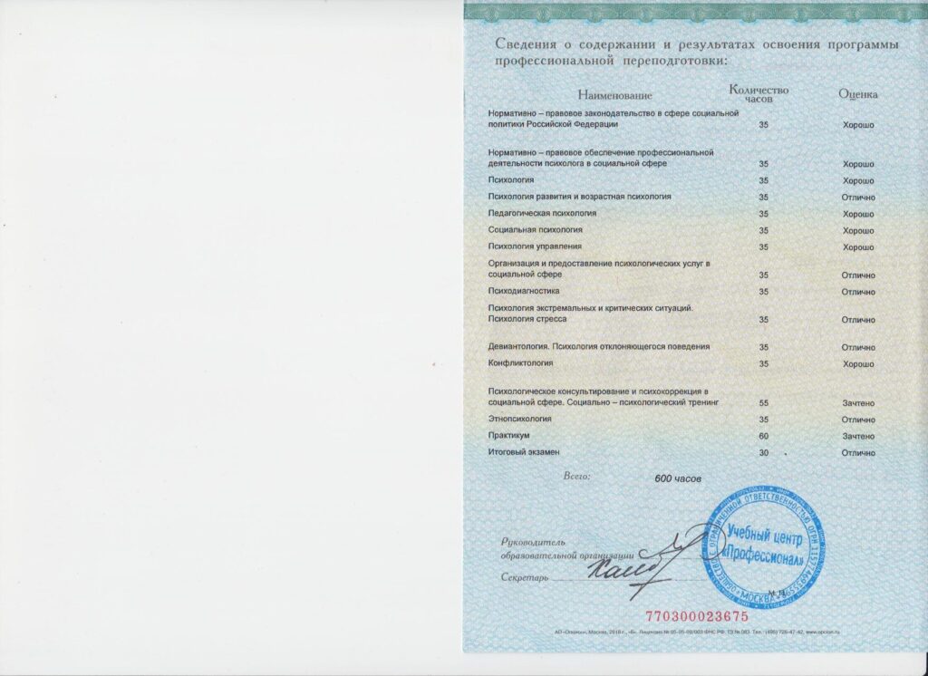 Крымская Ангелина Петровна - документ №22